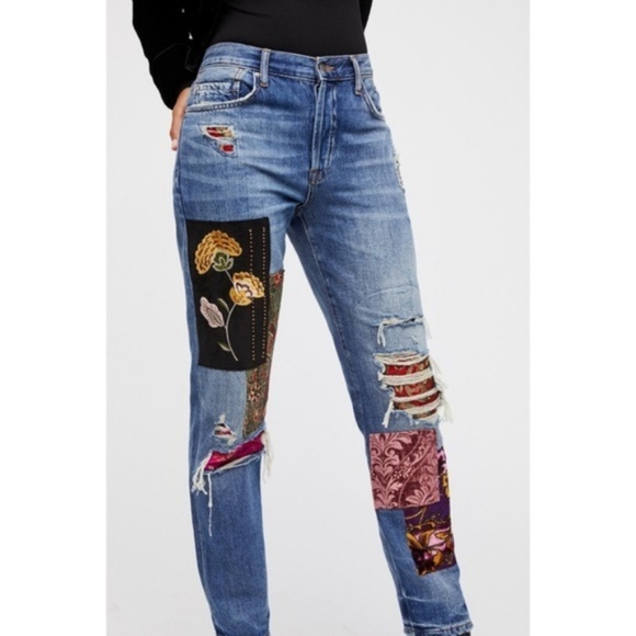 Free People Denim - Free People | Luxe Embellished Boyfriend Jeans